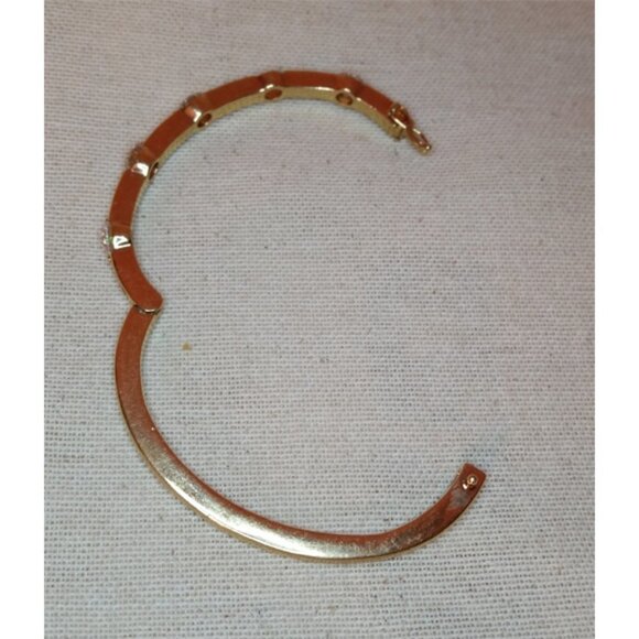 RETRO Givenchy Dazzling Bejeweled Golden Tone Bracelet Read - Picture 5 of 5